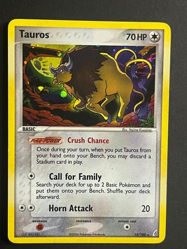 Tauros 100 holo - 12/100, raro