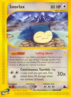 Snorlax 100 144 pokemon - -,